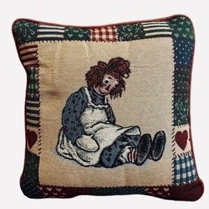Vintage 1998  Raggedy Ann Home Décor Pillow
